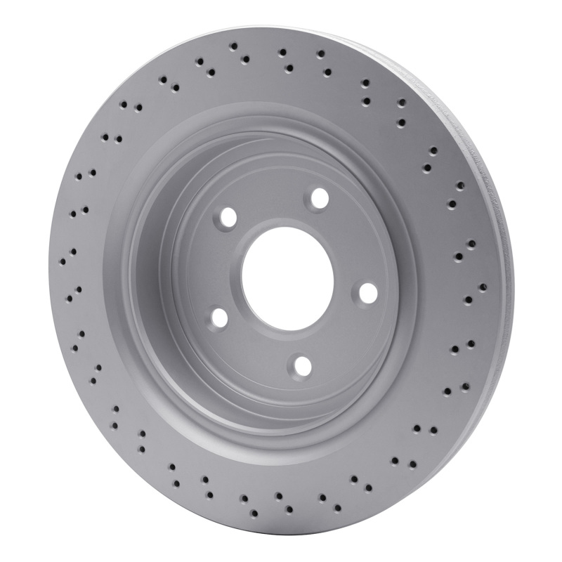 Cadillac XLR Brake Rotor (1) - Rear - R1 Concepts - Drilled Carbon Alloy GeoMET - `06-`13
